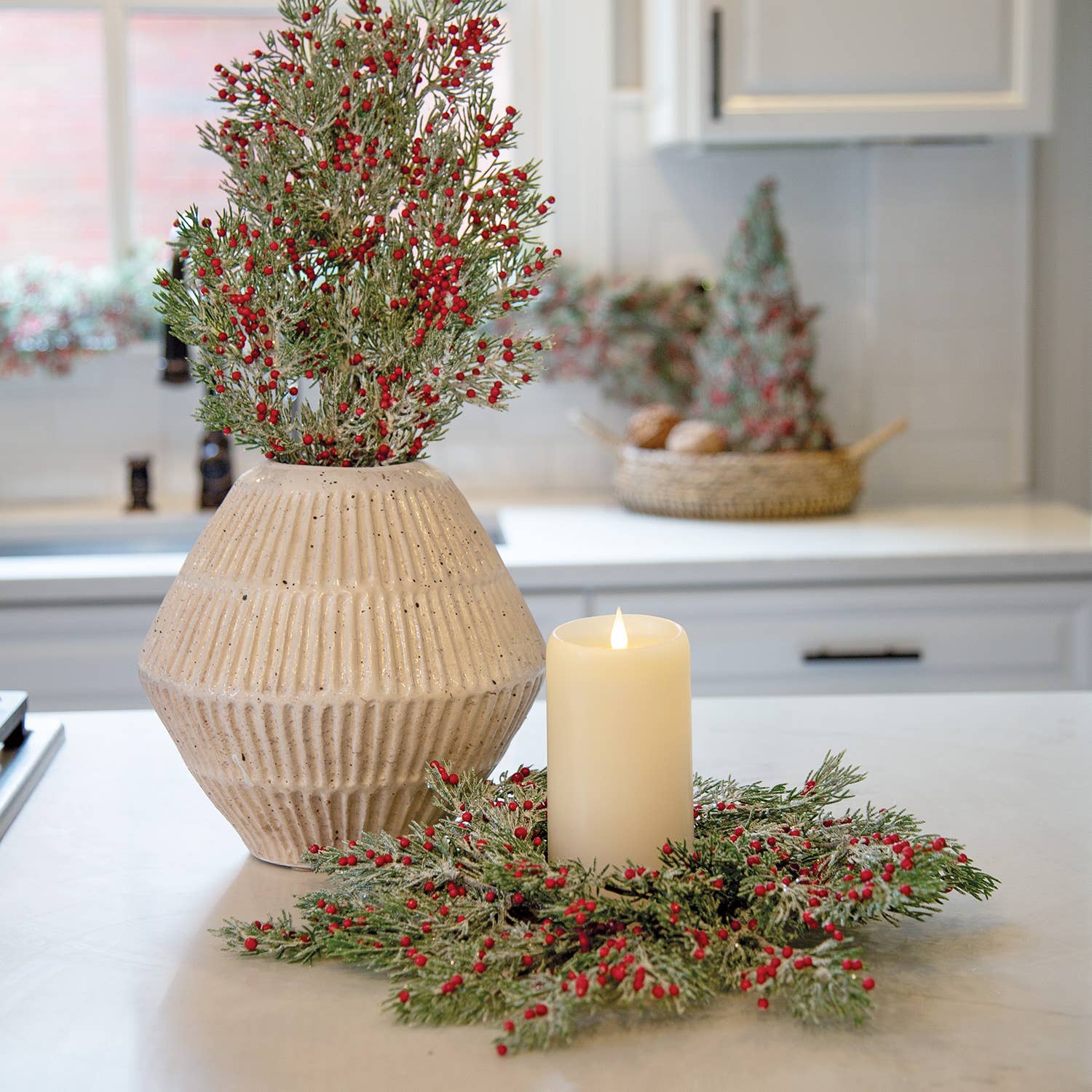 Saybrook Lane – Planta artificial por atacado – Spray de Pimenta Fosco e Pinho, 26"2