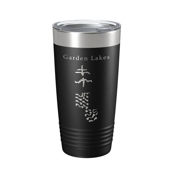 Hamilton Crystal Garden Lakes Map Tumbler Reisebecher, isoliert, lasergraviert, Arizona, 20 oz für den Großhandel von CarveBright