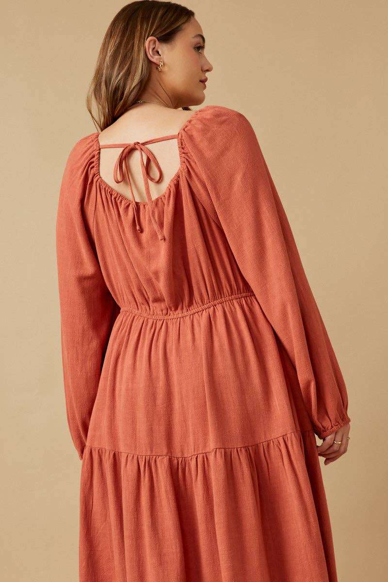 Hayden LA - Vente Robe – femme - Robe à étages pour femmes avec encolure à smocks et bordure en dentelle17