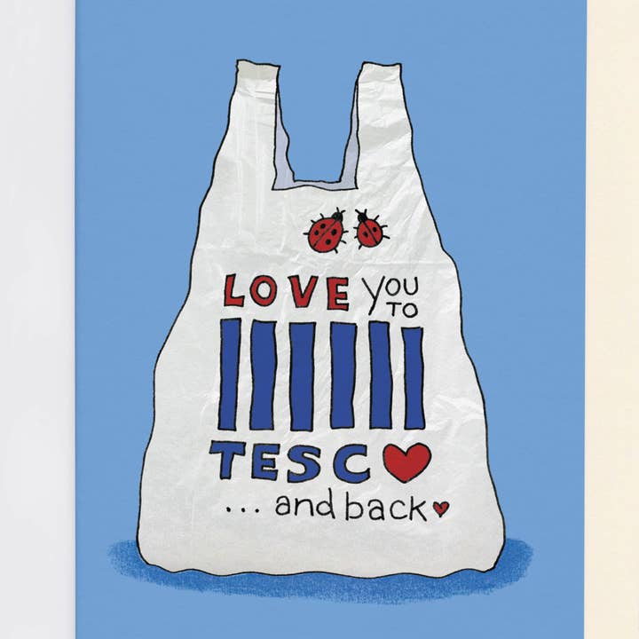 Carte textuelle et arrière | Funny Love, Saint-Valentin, anniversaire pour la vente par The Curious Pancake