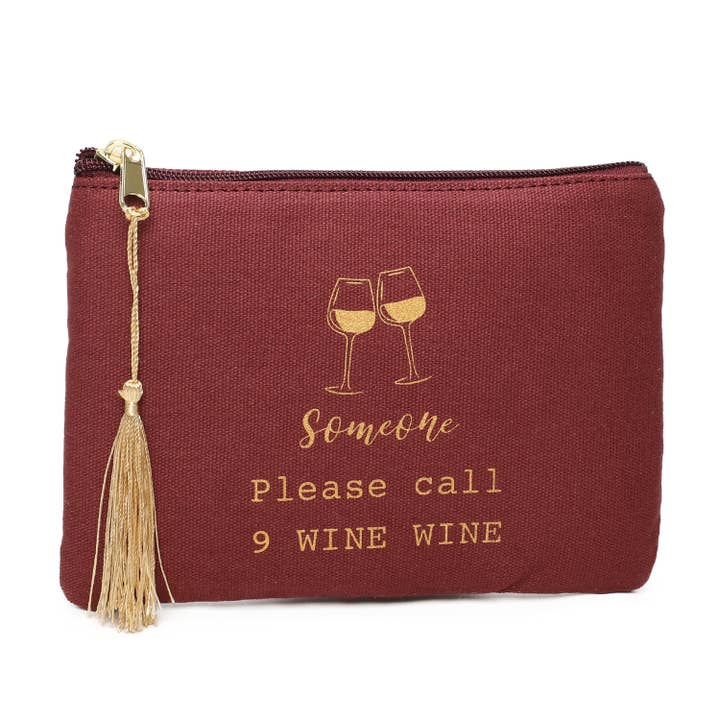 INES DELAURE - Wholesale Belt Bag - Women's - Pouch, message case “9 wine wine”1