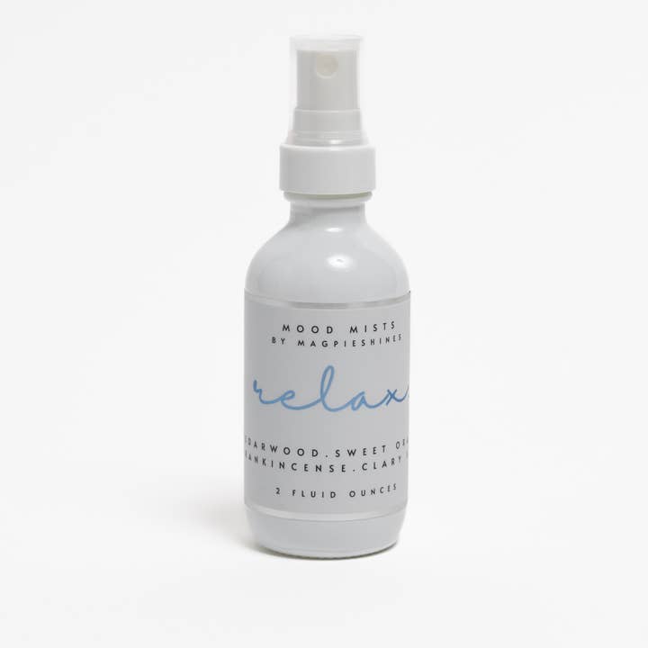 RELAX: Mood Mists æterisk oliespray for engroshandel hos Magpieshines