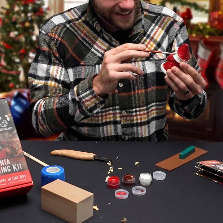 BeaverCraft - Wholesale DIY Craft Kit - DIY06 - Santa Carving Kit - Complete Starter Whittling Kit6