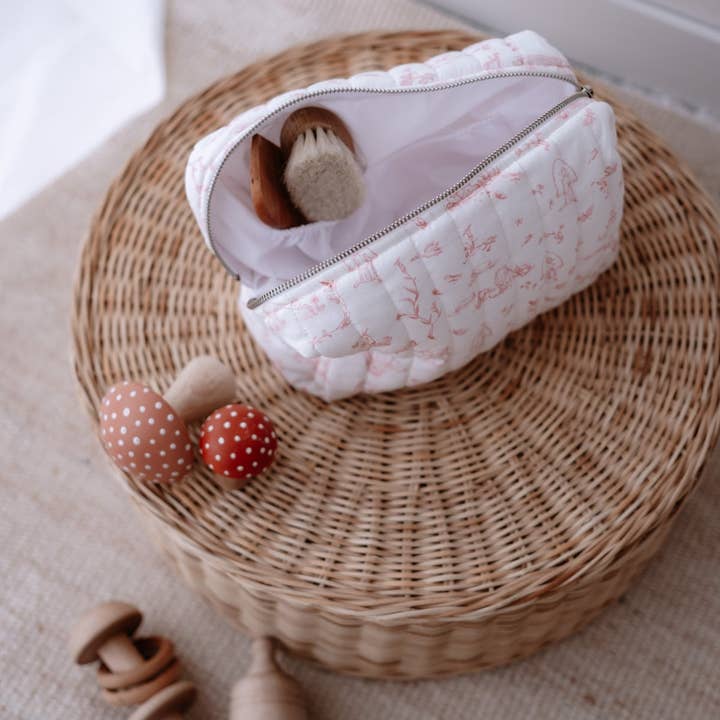 Atelier Babbi - Wholesale Diaper Bag - Baby - Diaper Pouch - Toile De Jouy / Pink