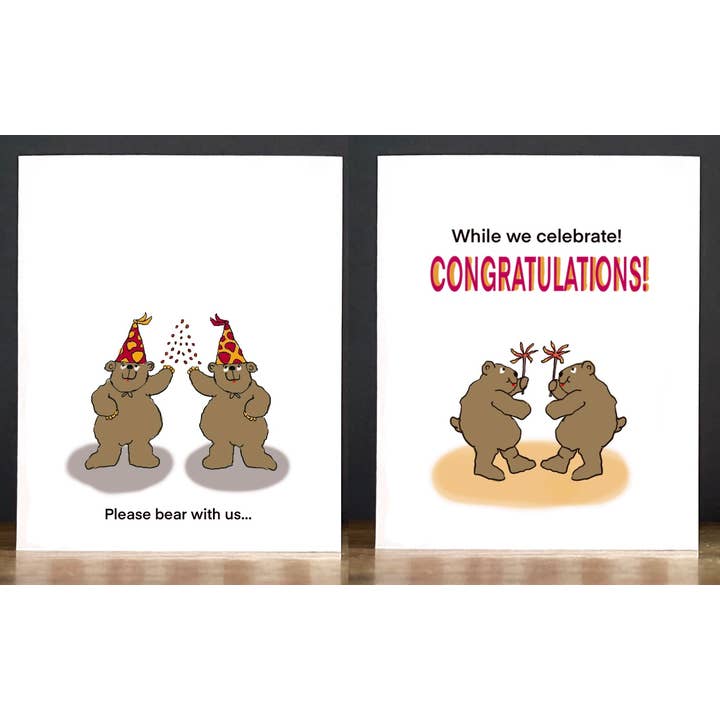 Congratulations: Bear With US for wholesale by Cards by Charlot