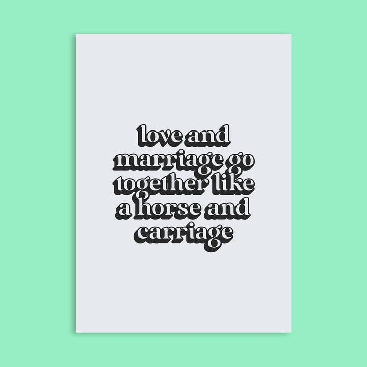 Biglietto di auguri per amore e matrimonio per la vendita all'ingrosso da parte di Aces and O's