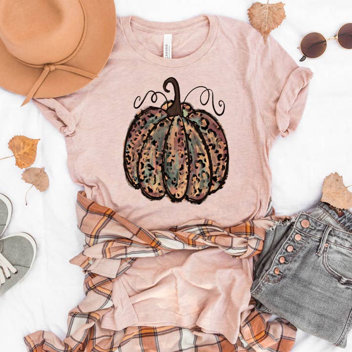 Distressed Leopard Pumpkin for wholesale by Sunfire Tees