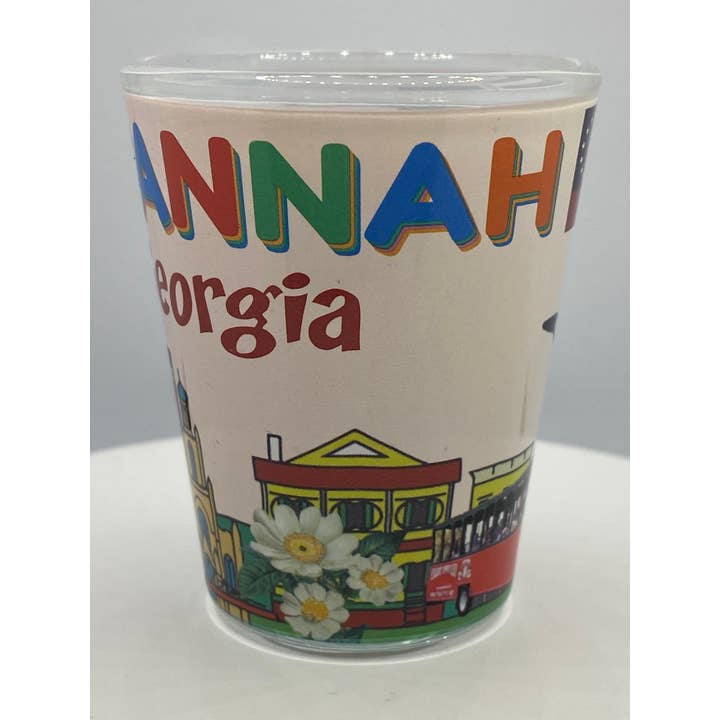 7 Star - Wholesale Shot Glass - "SAVANNAH' Georgia Shot Glass 2 oz