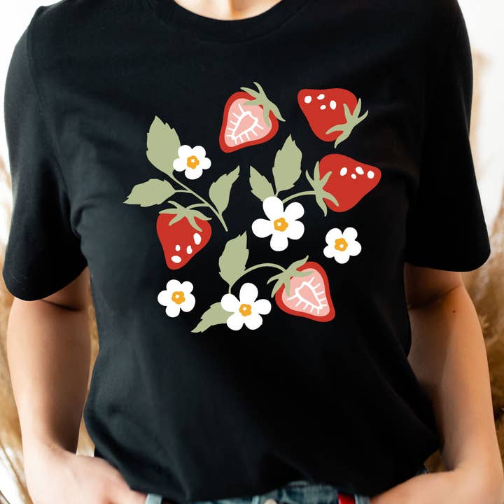 Maglietta con grafica Strawberry per la vendita all'ingrosso da parte di Select Apparel