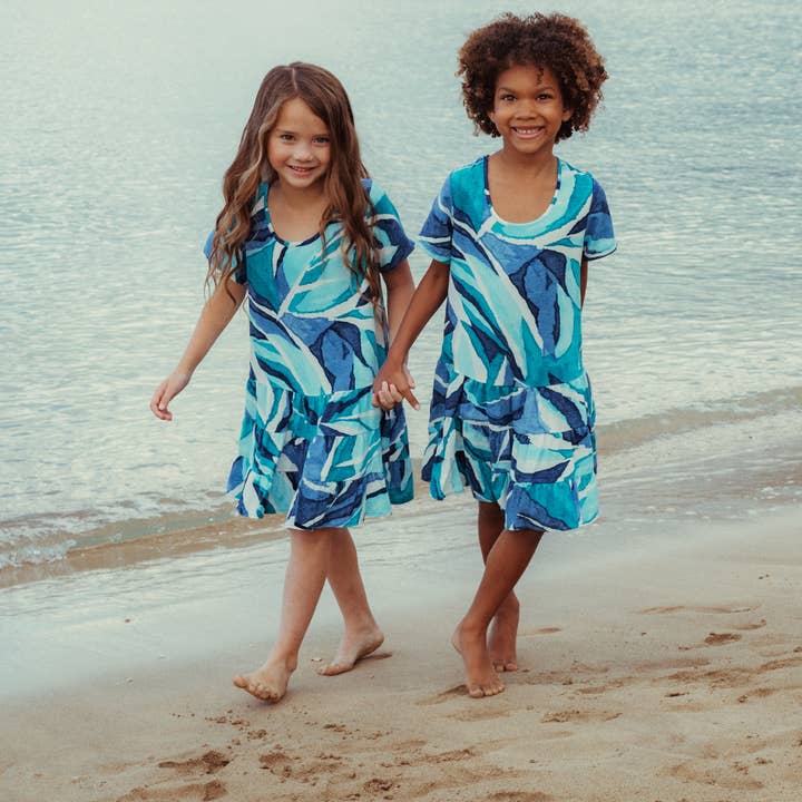 Robe Hattie pour filles : XS (4/5) - L (12/14) - Feuille de laurier pour la vente par JAMS World