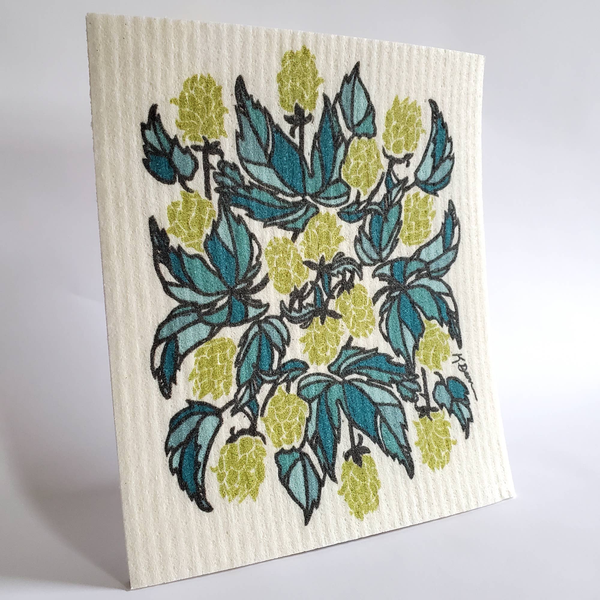 Little Green – toalha de cozinha por atacado – Design ecológico de lúpulo em pano de prato, pano de prato sueco1