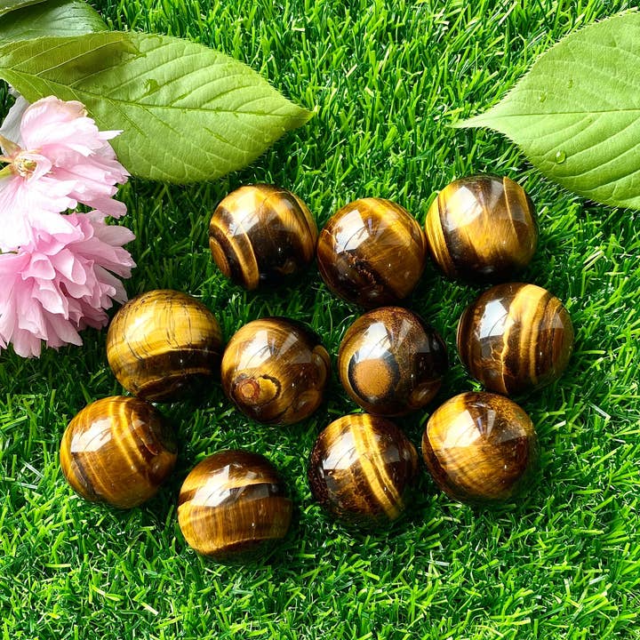 Natural Tiger Eye Spheres Crystal Ball Healing Energy for wholesale by KayleeNYC