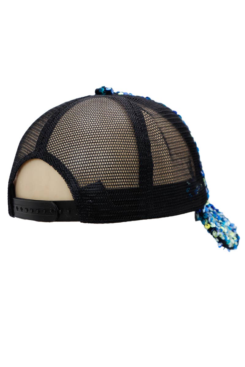 Cap Zone - Venta al por mayor Gorra trucker - Mujer - Gorra de camionero de poliéster adornada con lentejuelas metálicas2