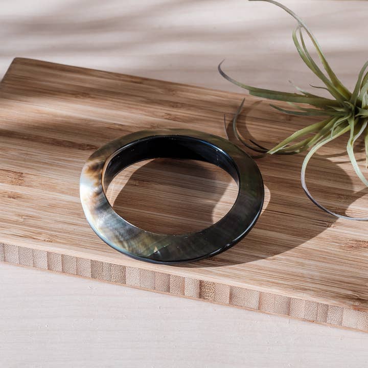 Bangle - Mother-of-pearl, Iridescent Grey | LIKHA for wholesale by LIKHÂ