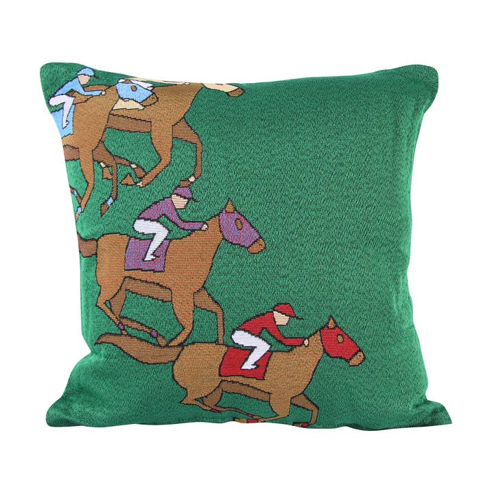 Gröna hästar Racing Kudde - Kentucky Derby för wholesale av Barrel Down South