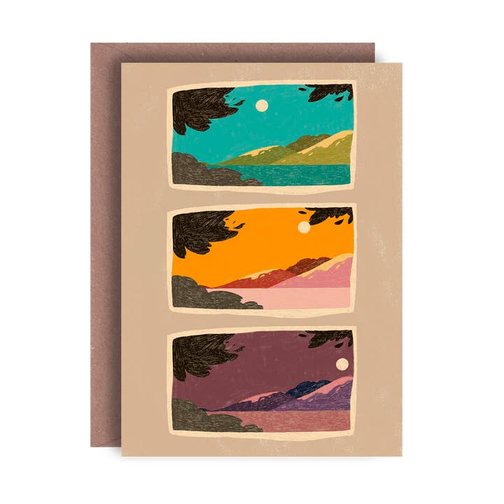 Island Phases Greeting Card for wholesale by Lione & Sheikh