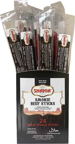 Hudson Meat Company - Wholesale Jerky - BEEF STICKS PEPPER HALAL 1OZ     -     SHAHIA0