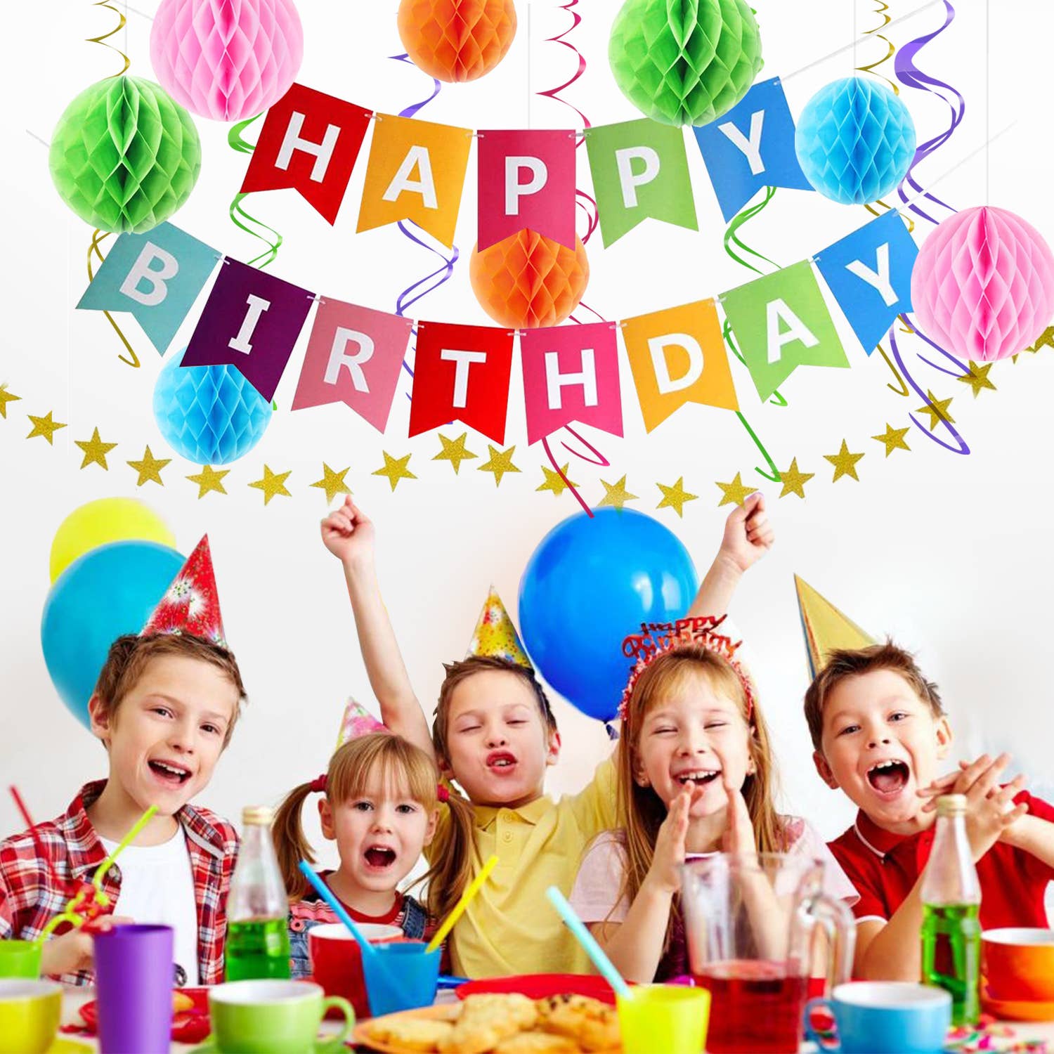 TDV Homes - Wholesale Party Sign/Banner - Happy Birthday Banner Kit - Happy Birthday Decorations - 1 R4