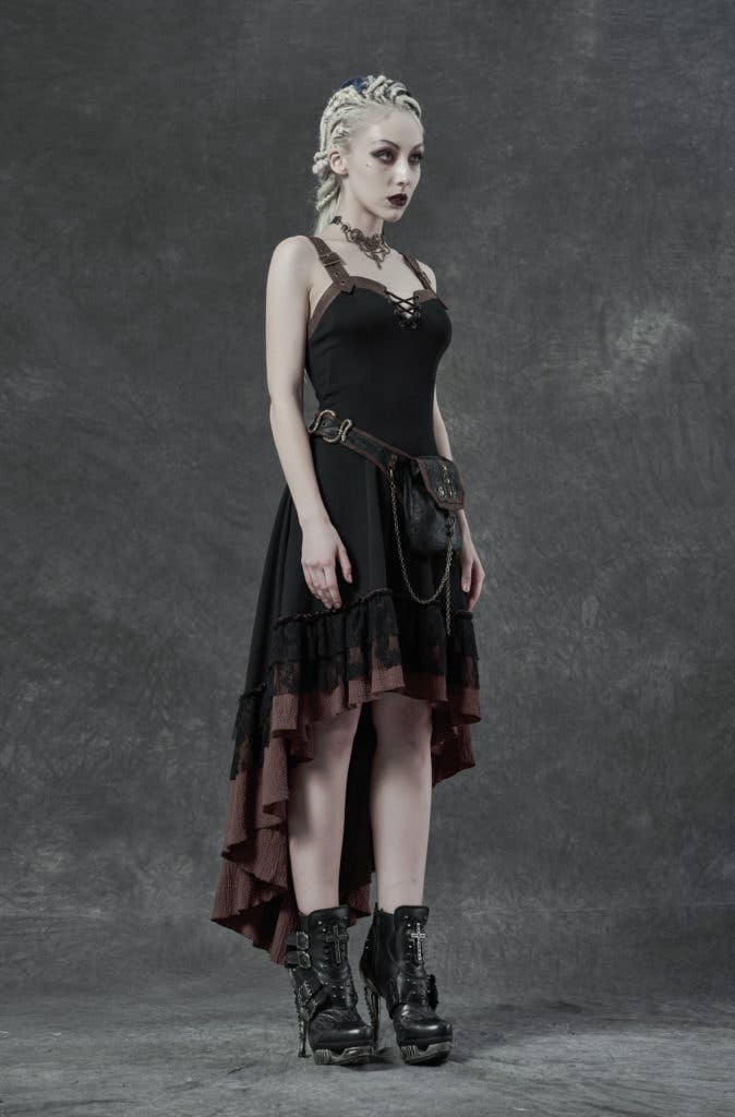 Brun WQ501 - Steampunk kjole med taljetaske for engroshandel på Faire7