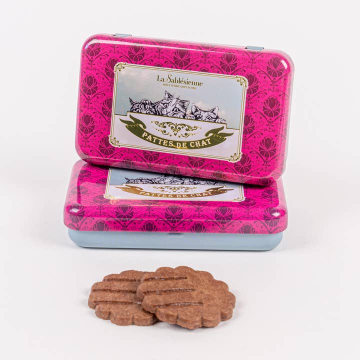 LA SABLESIENNE - Wholesale Cookie - All chocolate shortbread cookies mini box “Cat's Paws” 350