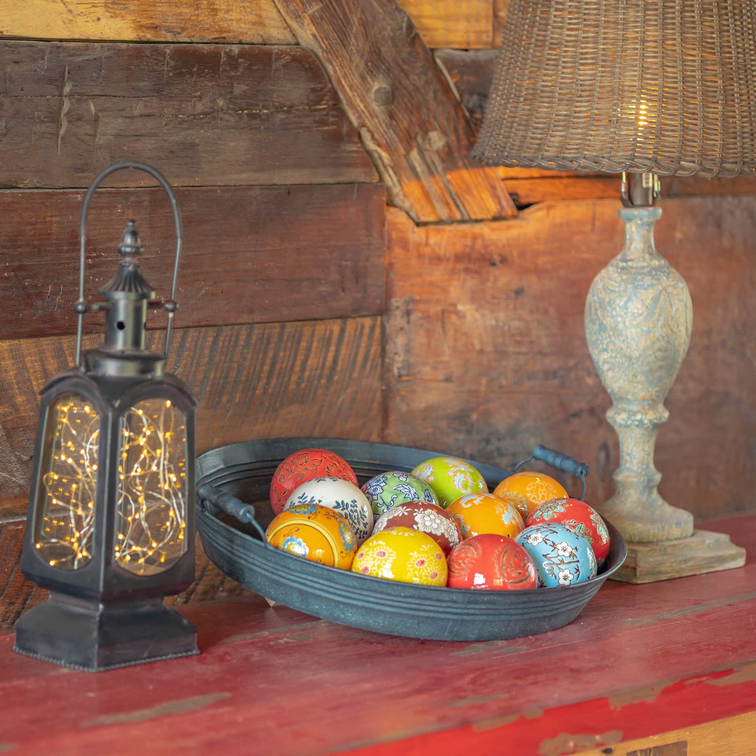 Zaer Ltd. International - Vente Décorations de table - Lot de 12 boules de marin en céramique de 4 po Yokohama, couleurs vives4