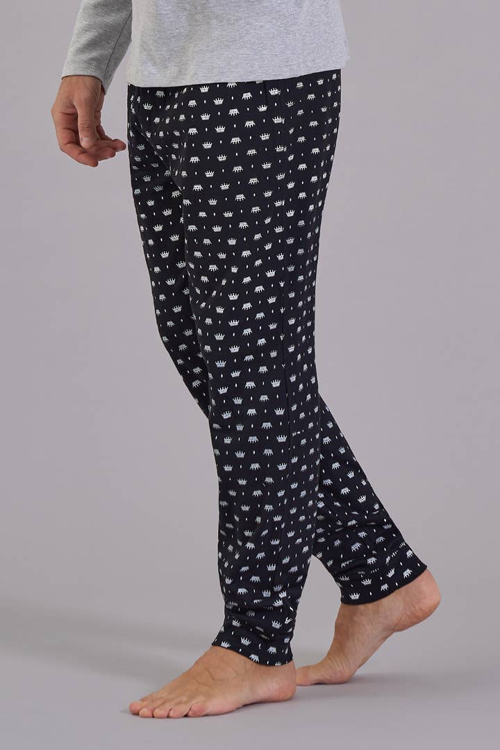 Love And Bra - Wholesale Sleepwear Set - Men's - 97999M Long Pajamas in Interlock2