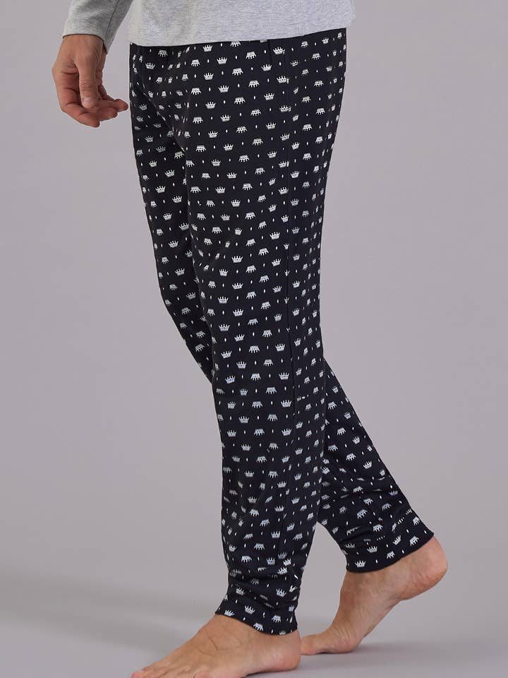 Love And Bra - Wholesale Sleepwear Set - Men's - 97999M Long Pajamas in Interlock2