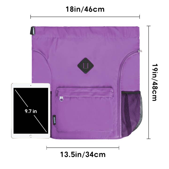 wandf - Wholesale Backpack - Women's - WANDF Gym Sports Drawstring Backpack with Shoes Compartment89