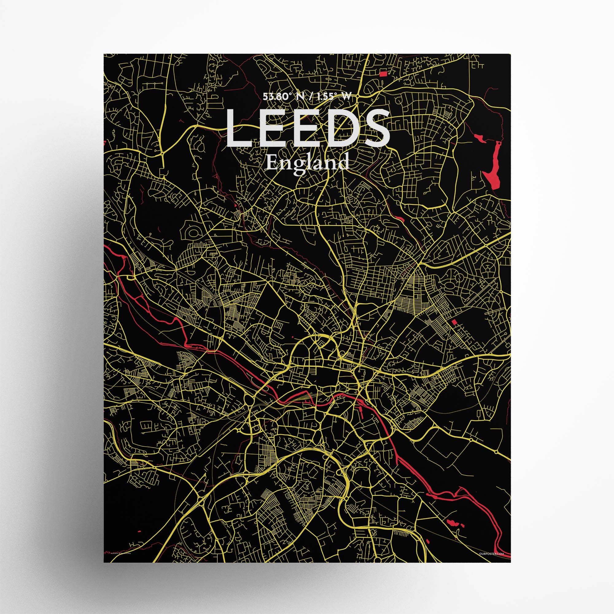 OurPoster.com – wholesale Poster – Leeds karta affisch68