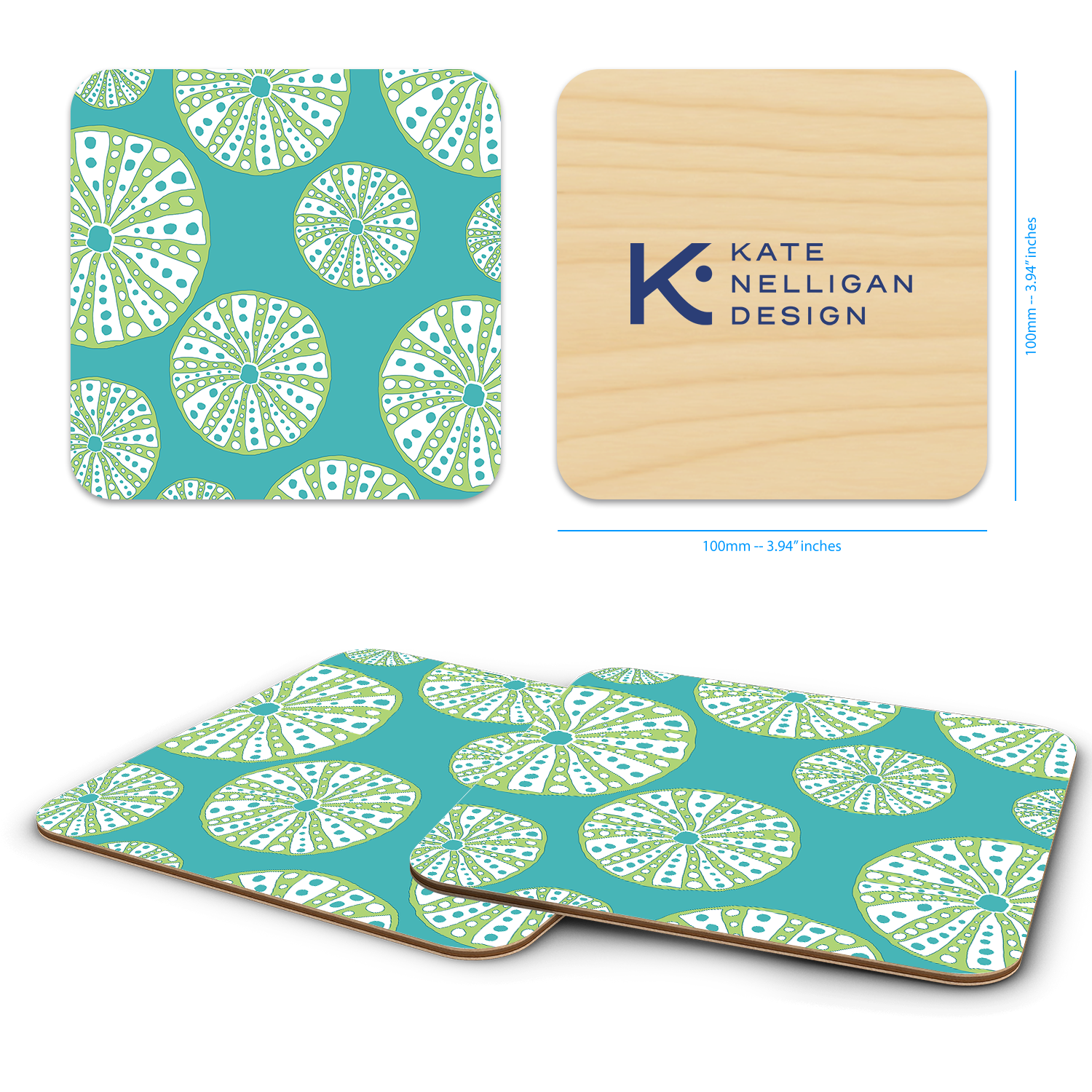Trays4Us - Wholesale Coasters - Coastal 4"x4" Coaster Sets  By Kate Nelligan8
