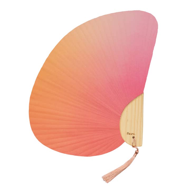 Half-moon gradient fan for wholesale by Fisura