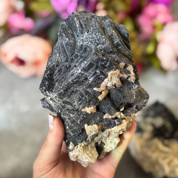 Mandala Gems - Wholesale Spiritual Stone/Crystal - Huge Black Rose Fluorite Specimens, Rare Fluorite, Fluoresce Red or Pink