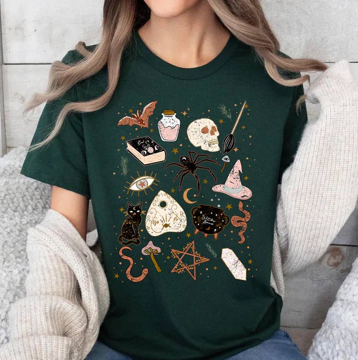 T-shirt d'automne - Trucs de sorcière pour la vente par Days with Gray