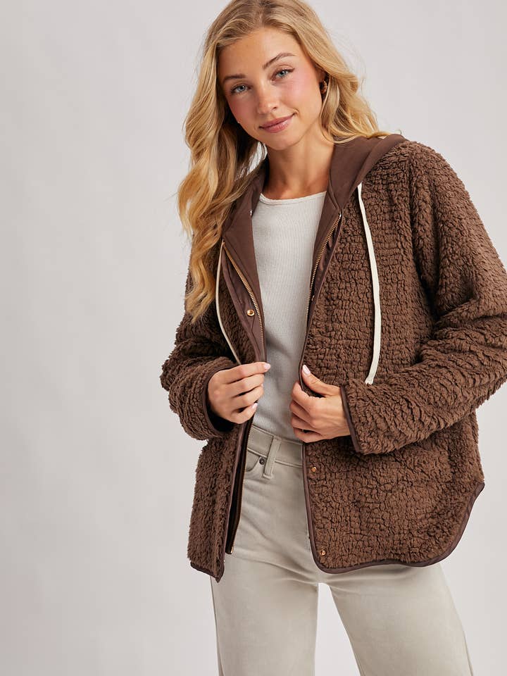 Bluivy - Wholesale Jacket - Women's - SHERPA ADJUSTABLE HOODED JACKET12