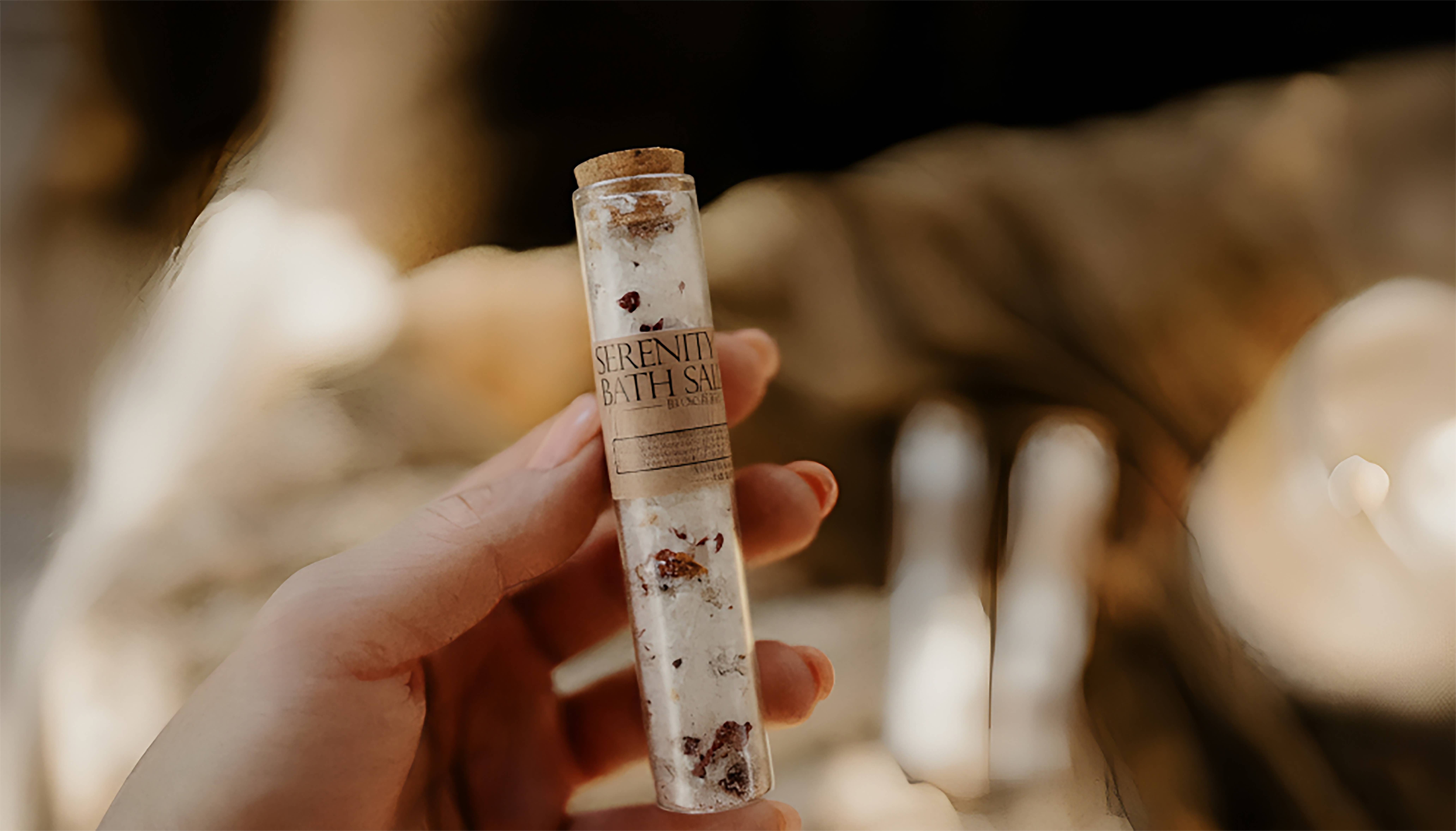 Soulistic Root - Essential Oils & Self Care Gifts - Vente Sel de bain - Tubes à essai pour sels de bain à base de plantes | Fabriqués avec des fleurs séchées1