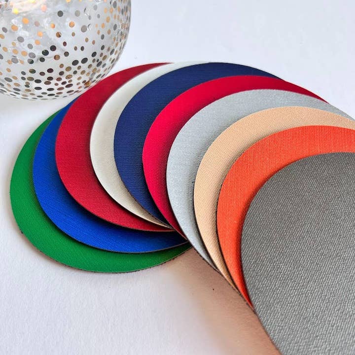 DAVANTI - Wholesale Coasters - Coaster Novotela Shimmer Vinyl Fabric Look & Copper Round