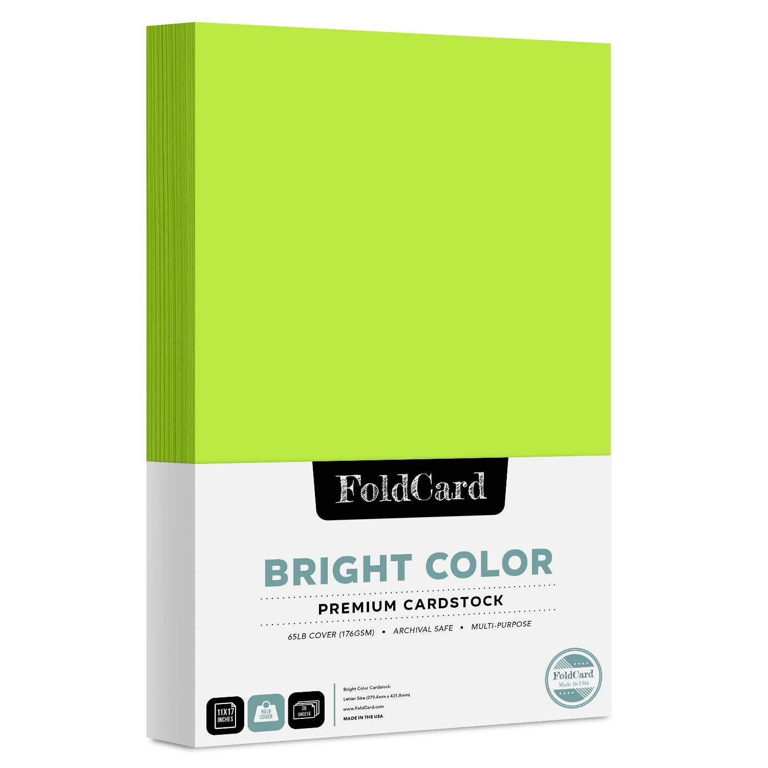 Fine Cardstock - Wholesale Craft Supplies - Premium Quality Bright Color Cardstock: 11 x 17 - 50 Sheets11
