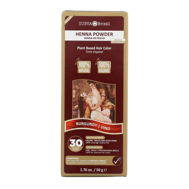 Henna Powder Burgundy for wholesale by Surya Brasil