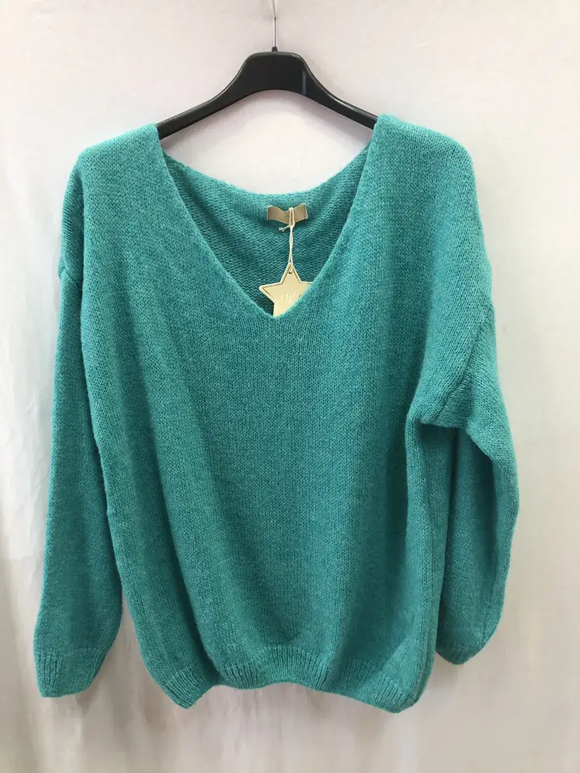 Mimi & Gogo - Vente Pull en maille – femme - Pull uni basique @20127_uni26