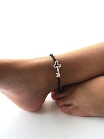 Tornozeleira de corda chave para o coração por atacado de Mirasalondon