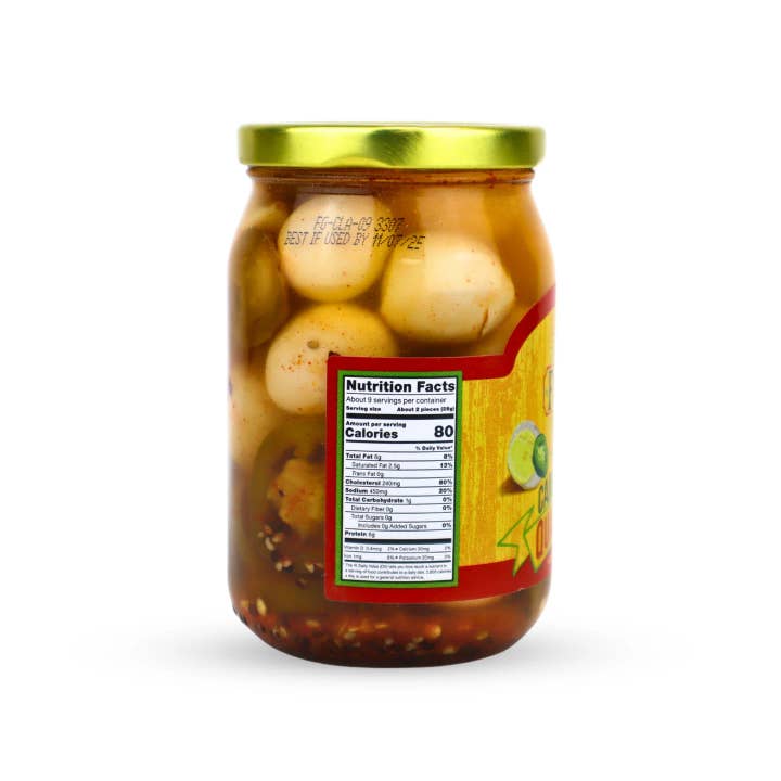 3D Enterprise - Wholesale Pickled Vegetables - Cajun Quail Eggs - (16Oz.) 6/Case1