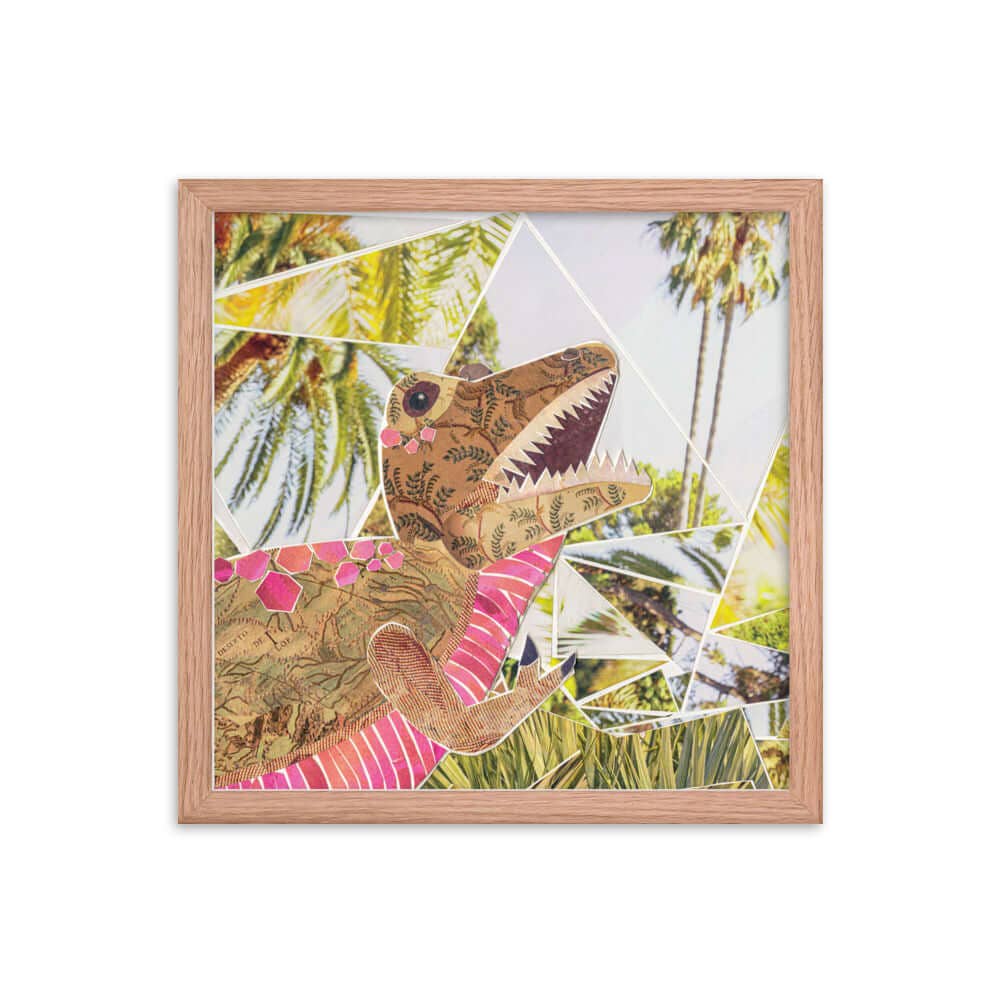 more the merrlier - Wholesale Art Print - T-rex Dinosaur Framed Collage Art Nursery Print4