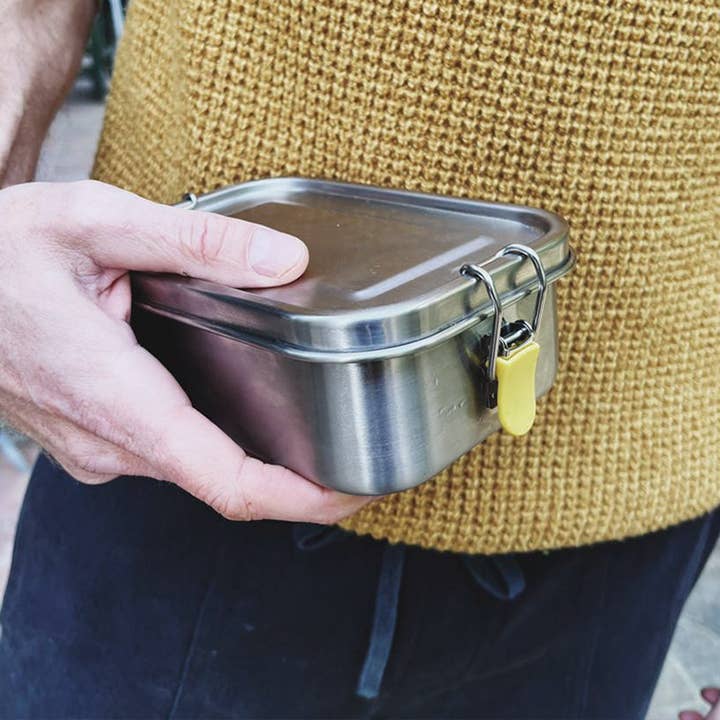 Stainless Steel Lunch Box with heat safe insert - Lemon for wholesale on Faire