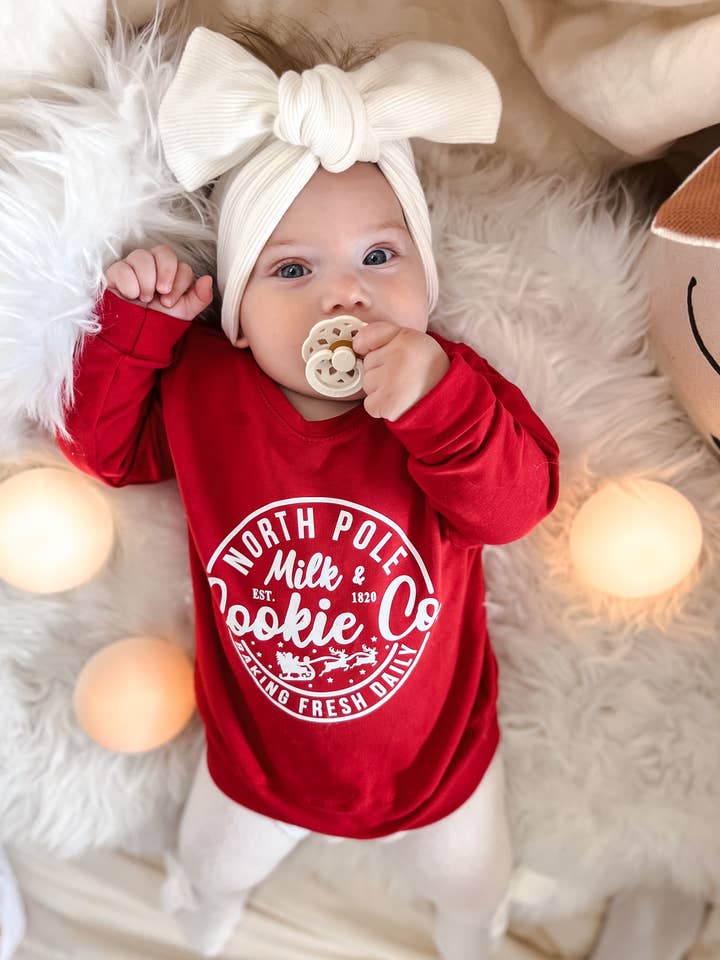 Baby-Sweatshirt mit Weihnachtsdruck für den Großhandel von Petiteaude