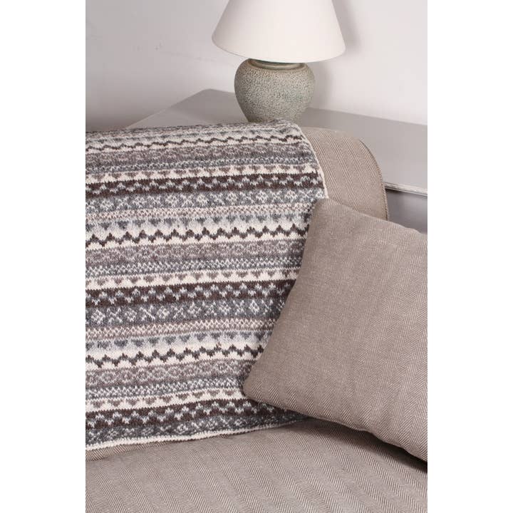 Classic Fairisle Throw Natural for wholesale on Faire