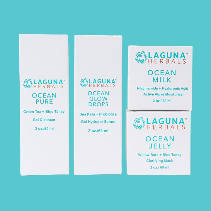 The Complete Ocean Inspired Face Routine for wholesale by Laguna Herbals
