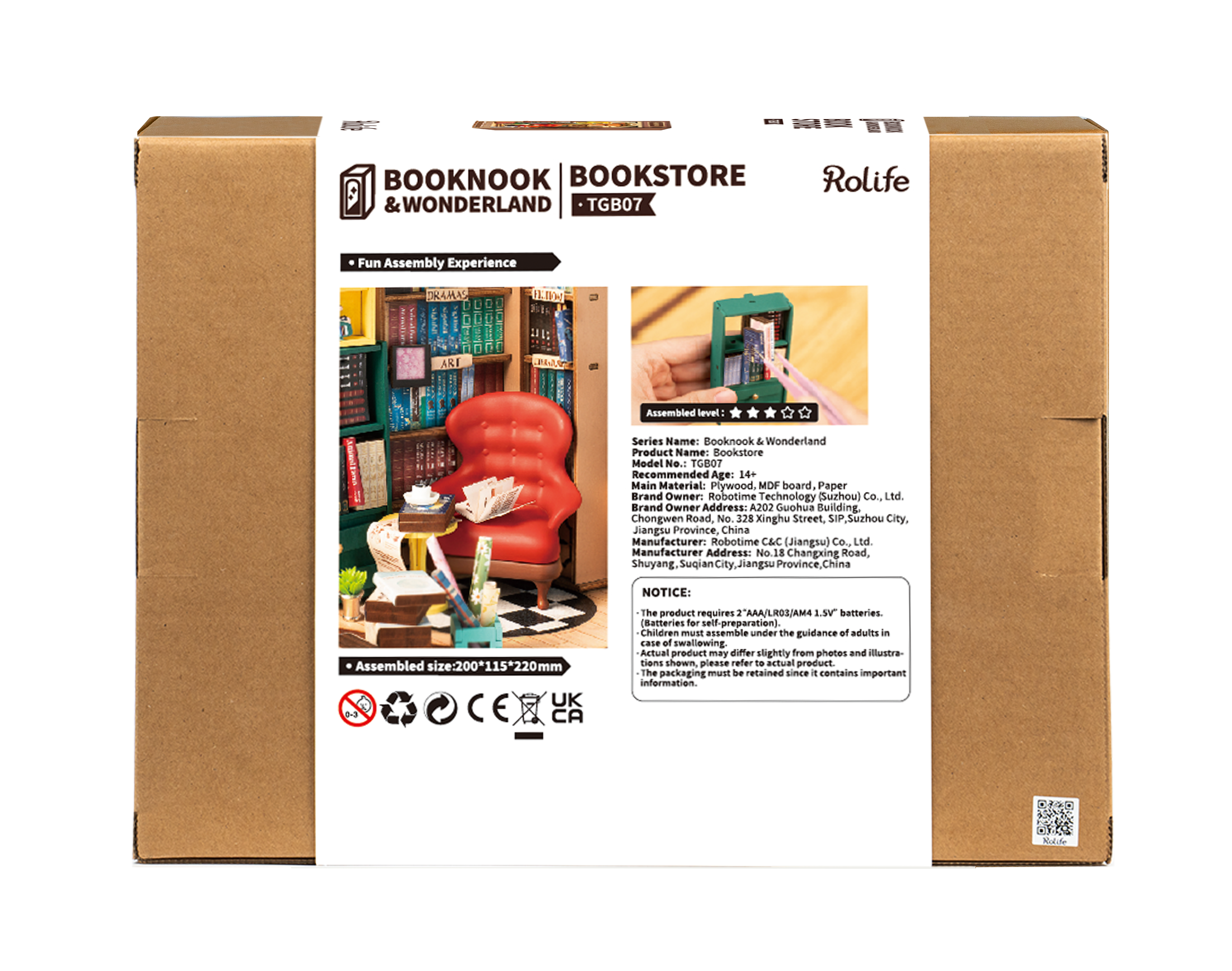 Robotime - Wholesale DIY Craft Kit - TGB07 Bookstore Book Nook5