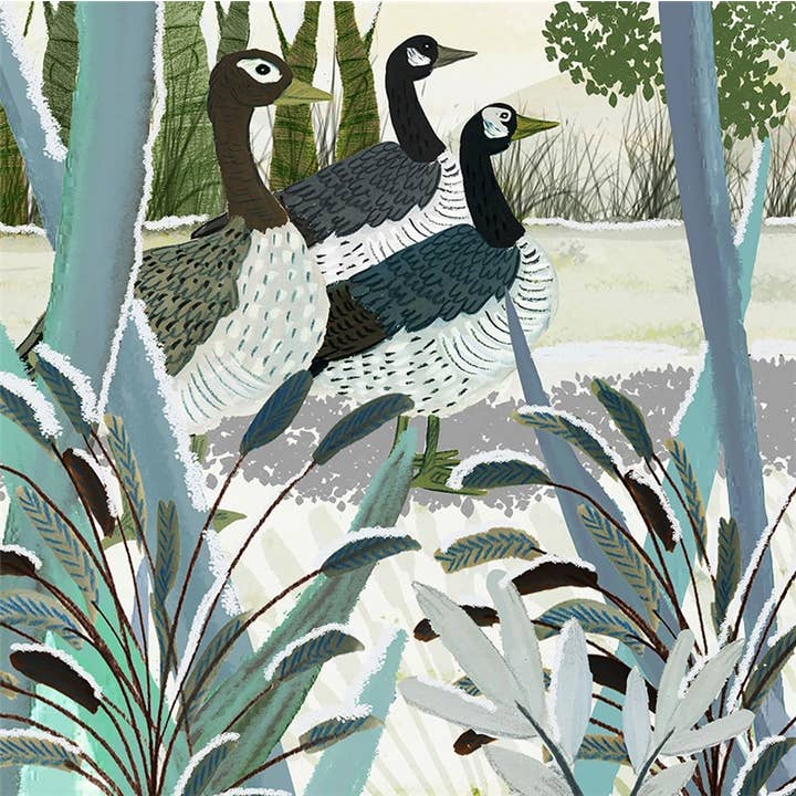 Carte de vœux Oies d'hiver pour la vente par Natural Partners Limited