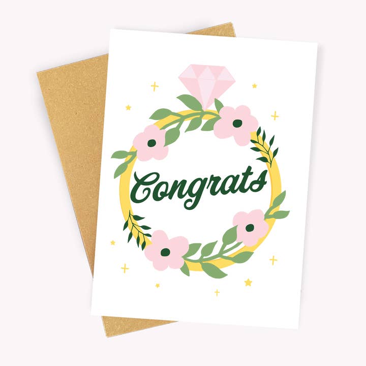 Carte de voeux Félicitations pour la vente par Sleepy Panther Design Co