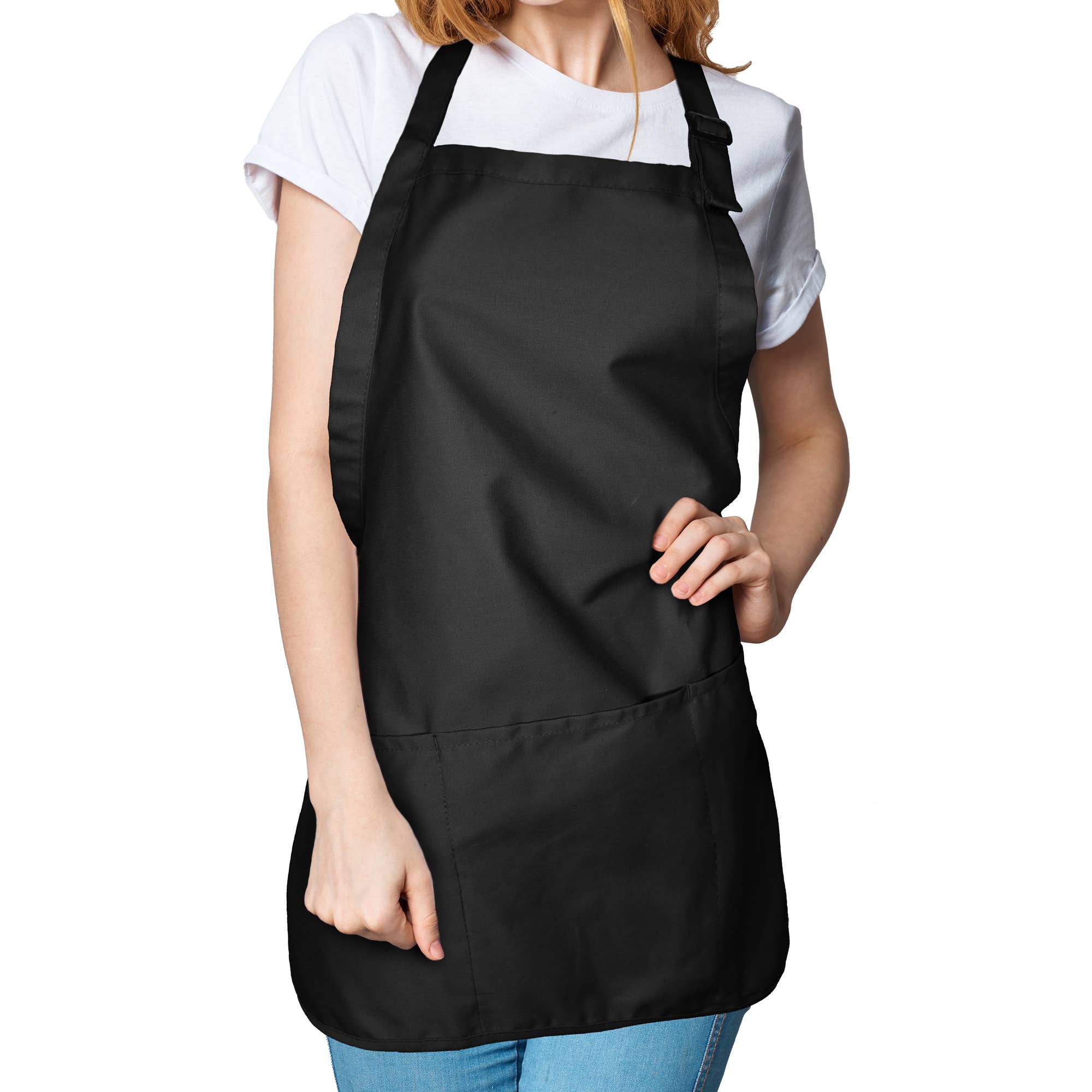 Dalix - Wholesale Apron - DALIX Apron Commercial Restaurant Bib Poly Cotton 3 Pockets5
